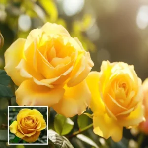 Yellow Rose Fragrant Flower Live Plant 1-2 Feet Height)